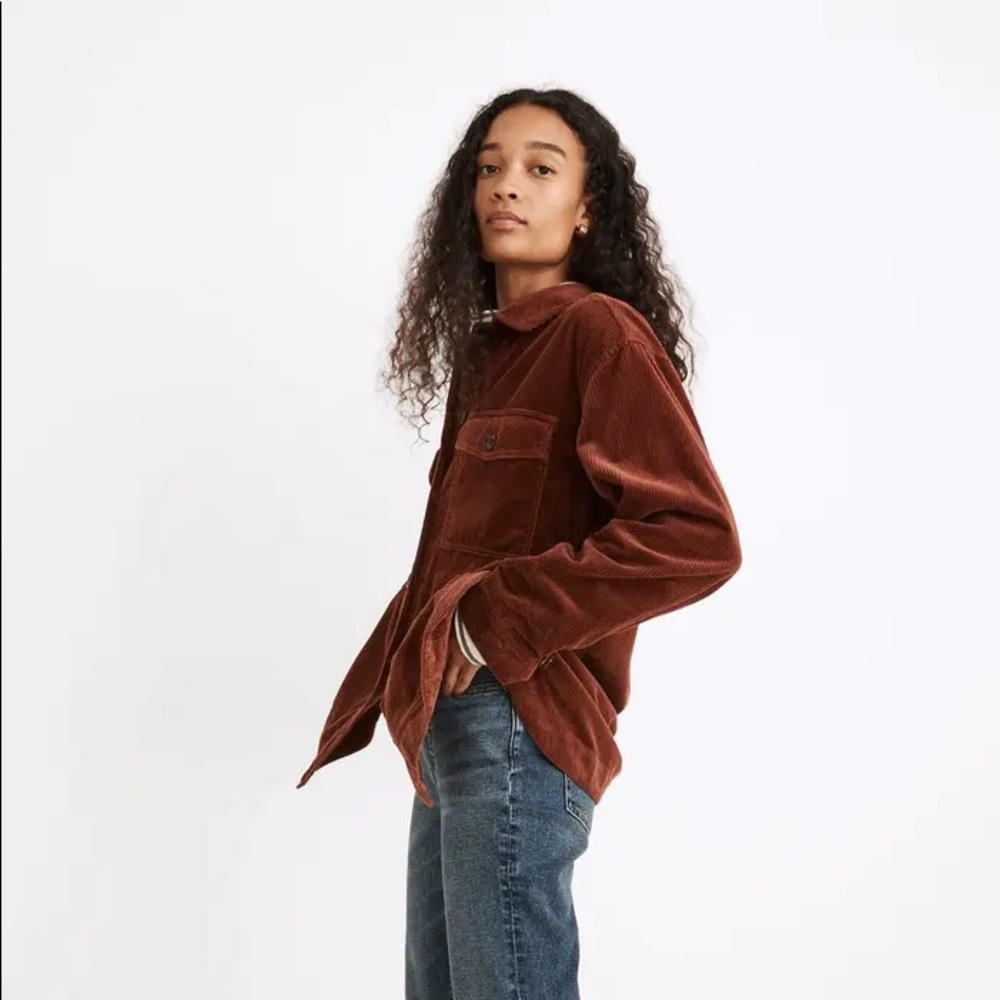 Madewell corduroy jacket stained mahogany